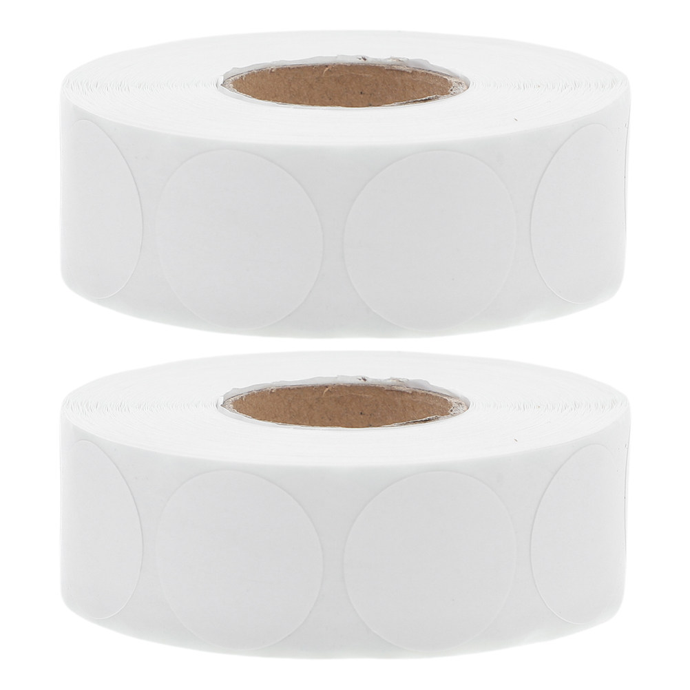 丸型ラベルステッカー5個入り、白色、自己粘着式、直径1.3c - Food Storage Labels のレビューと価格
