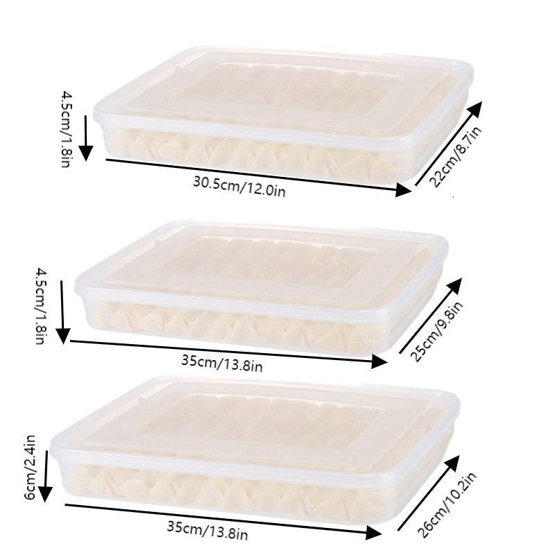 餃子、果物、野菜、肉、ケーキ用キッチン収納ボックス、冷蔵庫オ - Food Storage With Dividers のレビューと価格