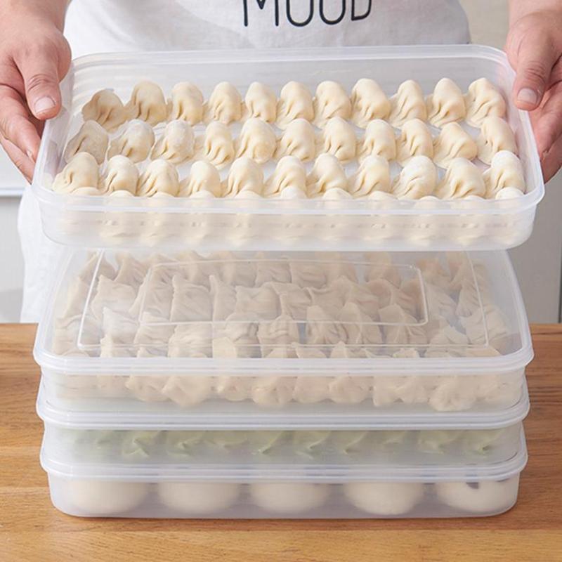 餃子、果物、野菜、肉、ケーキ用キッチン収納ボックス、冷蔵庫オ - Food Storage With Dividers のレビューと価格