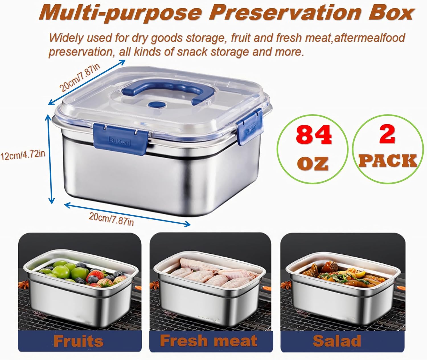 漏れ防止ステンレス製食品保存容器 蓋付き 冷蔵庫 オフィスラ - Food Storage Oven Safe のレビューと価格